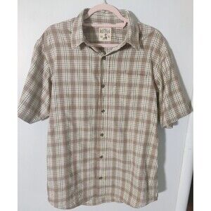 Bass Pro Red Head Brand Men's Plaid Short‎ Sleeve, Size M